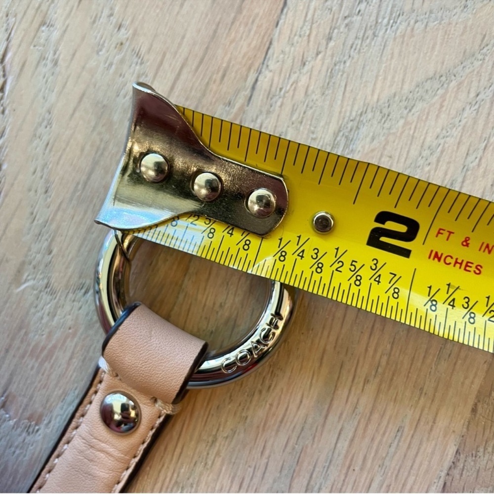 COACH Adjustable purse strap - tan with silver hardware - Picture 5 of 5